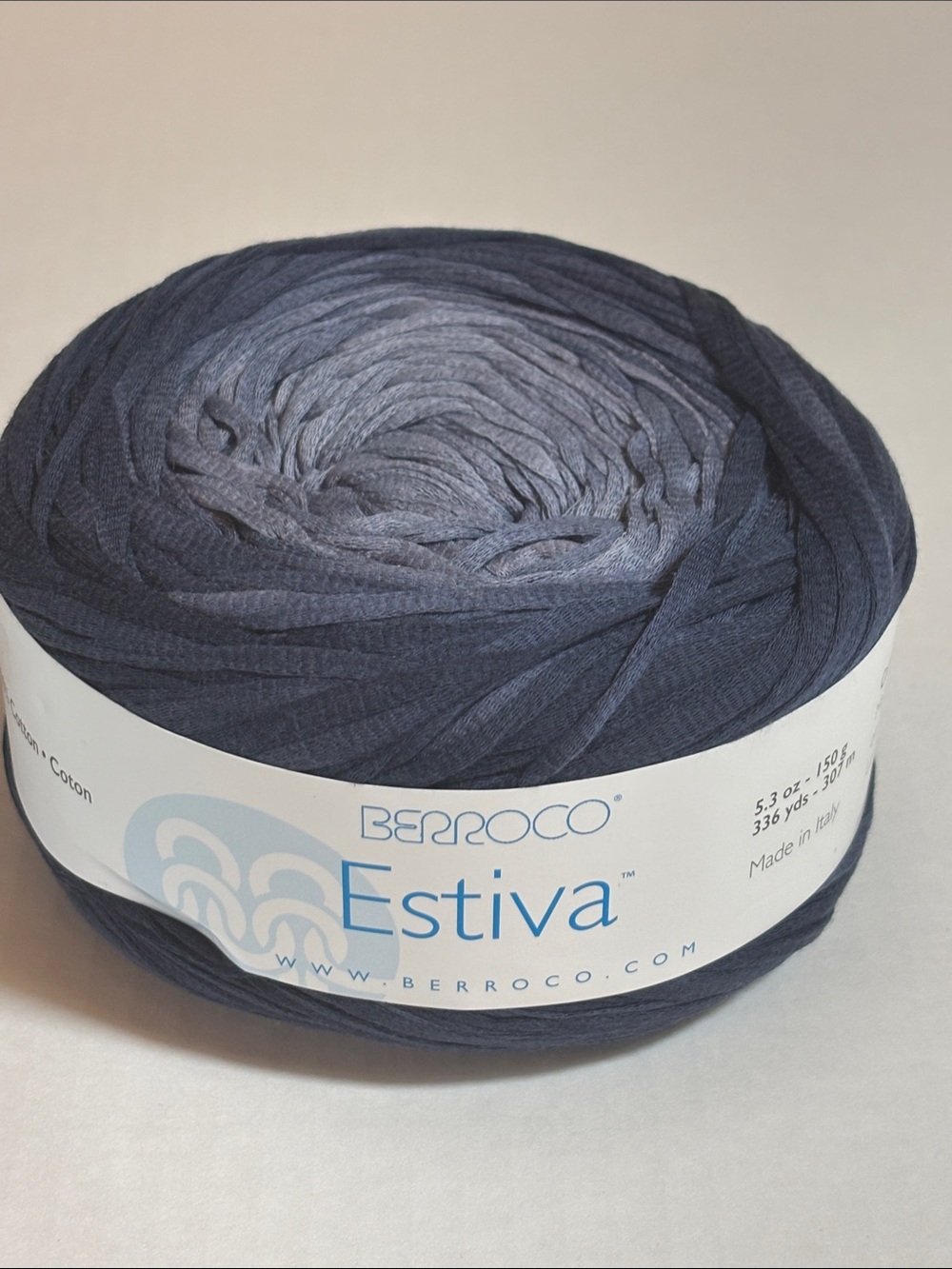 Berroco Estiva Navy Ombre Cotton Yarn
